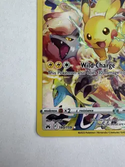 Pokemon Pikachu TCG Full Art Secret Rare Holo Card Crown Zenith 160/159 - Image 5