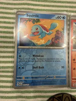 Pokemon 151 Set Holo Lot Squirtle Charmander Bulbasaur 3 Cards - Image 2