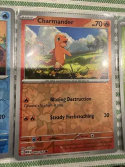 Pokemon 151 Set Holo Lot Squirtle Charmander Bulbasaur 3 Cards - Image 3