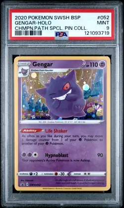 2020 POKEMON SWSH BLACK STAR PROMO #052 GENGAR-HOLO PSA 9 - Image 1