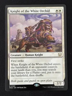 1x MTG Knight of the White Orchid - Commander: March of the Machine (MOC) #193 - Image 1