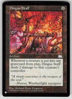 Dingus Staff Uncommon The List Reprints MTG Near Mint 2020 - Image 1