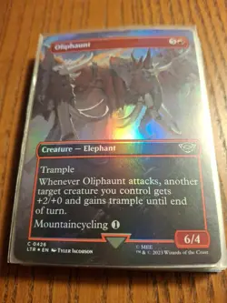 Oliphaunt SCENE BORDERLESS FOIL, The Lord of the Rings, MTG LTR NM/M - Image 1
