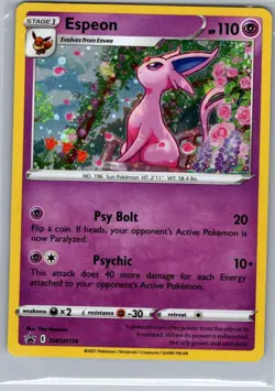 Espeon SWSH174 Holo SWSH: Sword & Shield Promo Cards - Pokemon Card - NM - Image 1