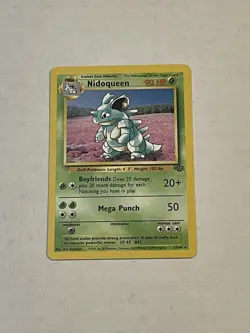 VTG Pokemon TCG Nidoqueen 23/64 Jungle Set Non Holo Rare Unlimited WOTC 1999 LP - Image 3