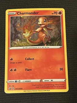 Pokemon TCG SWSH092 Charmander Sword & Shield Black Star Promo - NM - Image 1