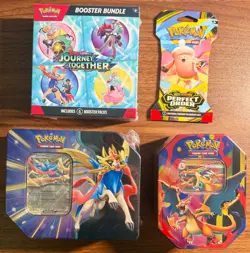 Pokemon Scarlet & Violet Journey Together Booster Bundle + 2 Tins & Booster Pack - Image 1