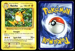 RAICHU 36/108 HOLO RARE EVOLUTIONS POKEMON HP - Image 3