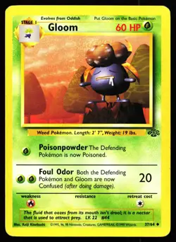 GLOOM 37/64 UNCOMMON JUNGLE POKEMON UNLIMITED MP - Image 1
