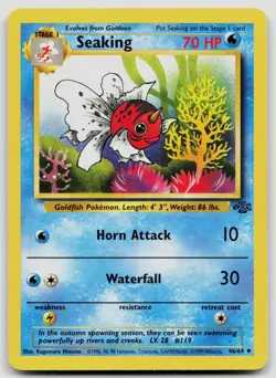 SEAKING 46/64 UNCOMMON JUNGLE POKEMON UNLIMITED LP - Image 1