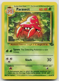 PARASECT 41/64 UNCOMMON JUNGLE POKEMON UNLIMITED LP - Image 1