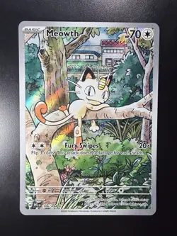 Pokemon Meowth 106/094 – Phantasmal Flames – English IR (Illustration Rare) - Image 1