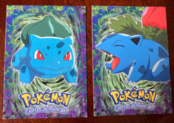 1999 Topps Pokemon Bulbasaur #E1 & E2 of 12 Stage 1 & 2 Black Topps Logo - Image 1