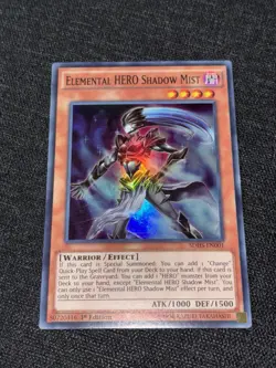 YuGiOh! Elemental HERO Shadow Mist SDHS-EN001 Super Rare Near Mint - Image 1