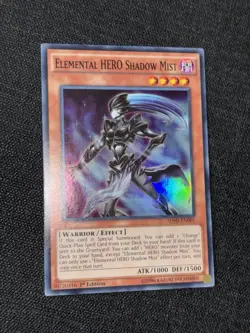 YuGiOh! Elemental HERO Shadow Mist SDHS-EN001 Super Rare Near Mint - Image 3