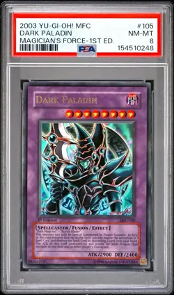 Dark Paladin MFC-105 1st Edition Ultra Rare PSA 8 Yugioh - Image 1