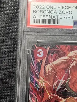 One Piece Roronoa Zoro PRE-ERRATA Parallel OP01-025 Holo Wheel Psa 9 Op01 - Image 4