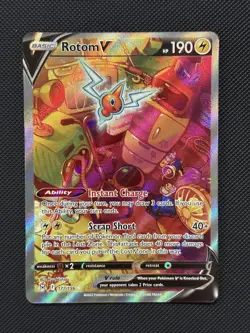 Pokemon Card - Rotom V 177/196 Lost Origin Alternate Art - NM - Image 1