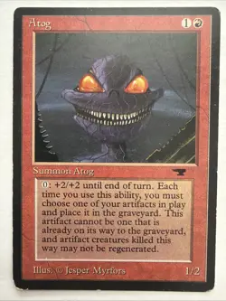 Atog Antiquities Magic The Gathering Card Vintage MTG MP Vintage 1994 - Image 1