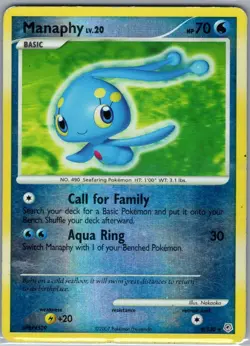 Manaphy 9/130 Reverse Holo - Diamond and Pearl - Pokemon Card - LP - Image 1