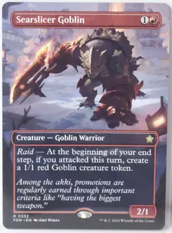 Searslicer Goblin [New, Near Mint] Borderless Art {Foundations MTG} - Image 1