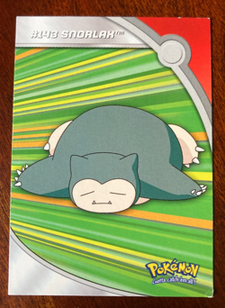Pokemon Topps Heroes & Villians Series 3 Snorlax 143 HV14 TV Animation Blue Logo - Image 1