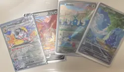 Pokemon TCG Holo Card Lot Skeledirge ex, Charizard V, Swablu, Heracross - Image 1