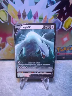 Lugia V Near Mint Silver Tempest 138/195 Holo Ultra Rare Sword Shield Pokemon - Image 1