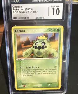 Cacnea 13/17 POP Series 2 CGC GEM MINT 10 - Pokemon TCG 2005 Vintage - Image 1