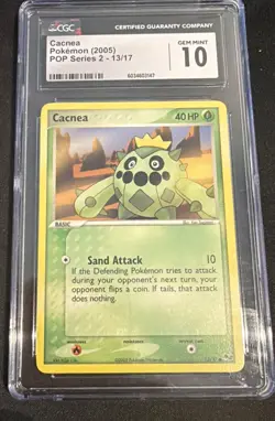Cacnea 13/17 POP Series 2 CGC GEM MINT 10 - Pokemon TCG 2005 Vintage - Image 3