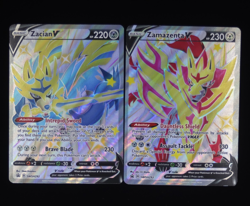 Zamazenta V (SWSH293) and Zacian V SWSH292 Cards Black Star Promos Pokemon TCG - Image 1