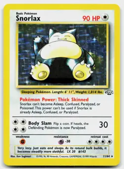 Snorlax 11/64 Holo Rare Jungle Pokemon Unlimited Holo Lightly Played - Image 1