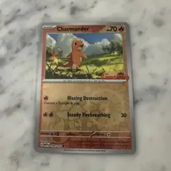 Pokemon Charmander 004/165 Promo GameStop Exclusive Stamped Reverse Holo - Image 1