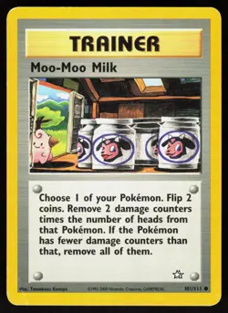 Moo-Moo Milk 101/111 Common Neo Genesis Pokemon Unlimited Damaged - Image 1