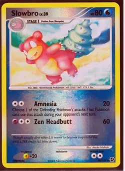 2008 POKEMON SLOWBRO 54/106 GREAT ENCOUNTERS -UNCOMMON- REVERSE HOLO- NM - Image 1