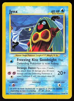 Jynx 31/64 Uncommon Neo Revelation Pokemon Unlimited Damaged - Image 1
