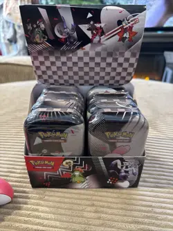 Pokemon TCG SV10.5 Black Bolt & White Flare Unova Mini Tin Display Full Set Of 8 - Image 2