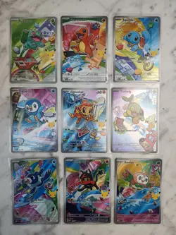 Pokemon Full Art Starter Promo Collection – Complete Multi-Generation Set... - Image 1