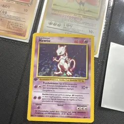 Wizards of the Coast Base Set Mewtwo 10/102 1st Edition Holo German HP60 - Image 2