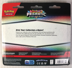 Pokemon Prismatic Evolutions 2-Pack Blister Pokemon Day 2025 Eevee Promo Sealed - Image 3