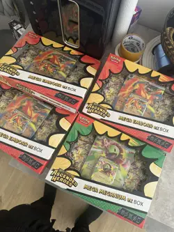 4x Pokemon TCG Mega Evolution Ascended Heroes Mega Emboar n megannium ex boxes - Image 1