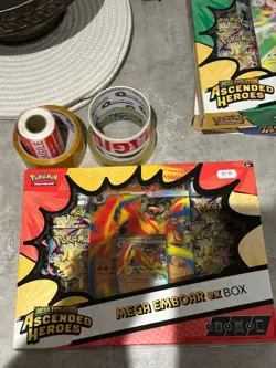 4x Pokemon TCG Mega Evolution Ascended Heroes Mega Emboar n megannium ex boxes - Image 3
