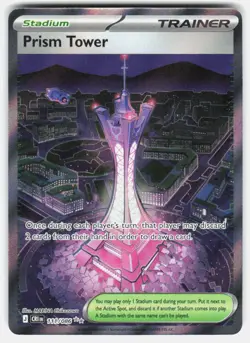 PRISM TOWER 111/086 ULTRA RARE ME04: CHAOS RISING POKEMON HOLO NM/M - Image 1