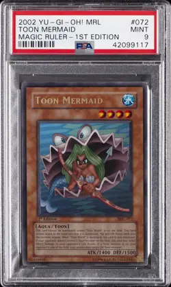 2002 YU-GI-OH! MRL-MAGIC RULER 1ST EDITION #072 TOON MERMAID PSA 9 - Image 1