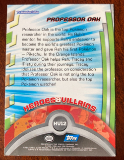Pokemon Topps Heroes & Villians Series 3 Professor Oak HV12 Blue Logo - Image 2
