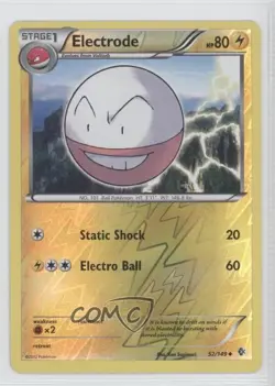 Electrode Reverse Foil Pokemon Black & White Boundaries Crossed #52 - Image 1