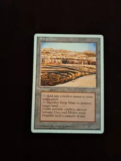 Strip Mine MTG Core Set 4th Edition Regular - Moderately Played - Image 1