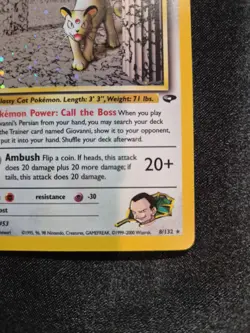 Pokemon Giovanni's Persian 8/132 Gym Challenge Holo - Image 4