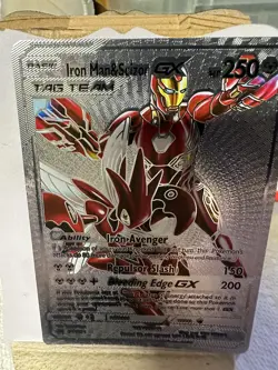 Iron Man & Scizor Gx Silver Foil💥Fan Art💥Hp250 NM - Image 1