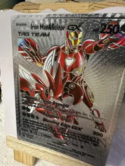 Iron Man & Scizor Gx Silver Foil💥Fan Art💥Hp250 NM - Image 2